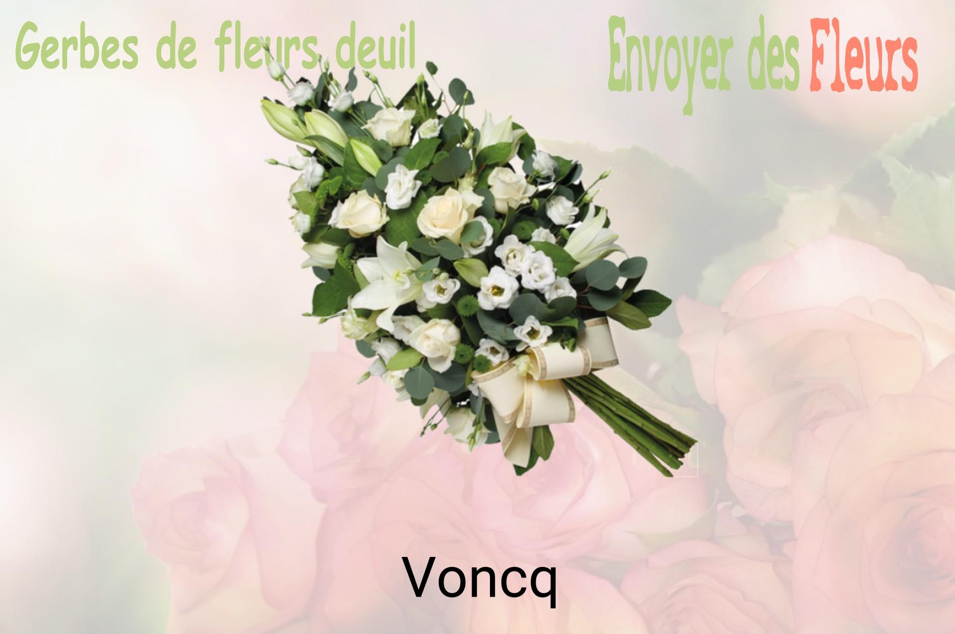 Gerbe de fleurs de deuil livrée à Voncq